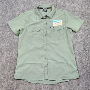 NRS Shirt Womens Large Green Short Sleeve Button Front UPF 50+ Fishing Outdoor